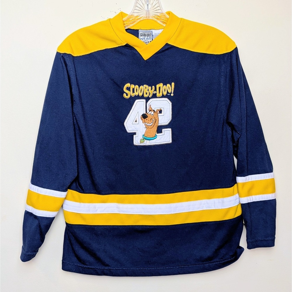 Vintage Scooby Doo Wear Hockey Jersey Sweater 1999 Shirt Youth Size Large